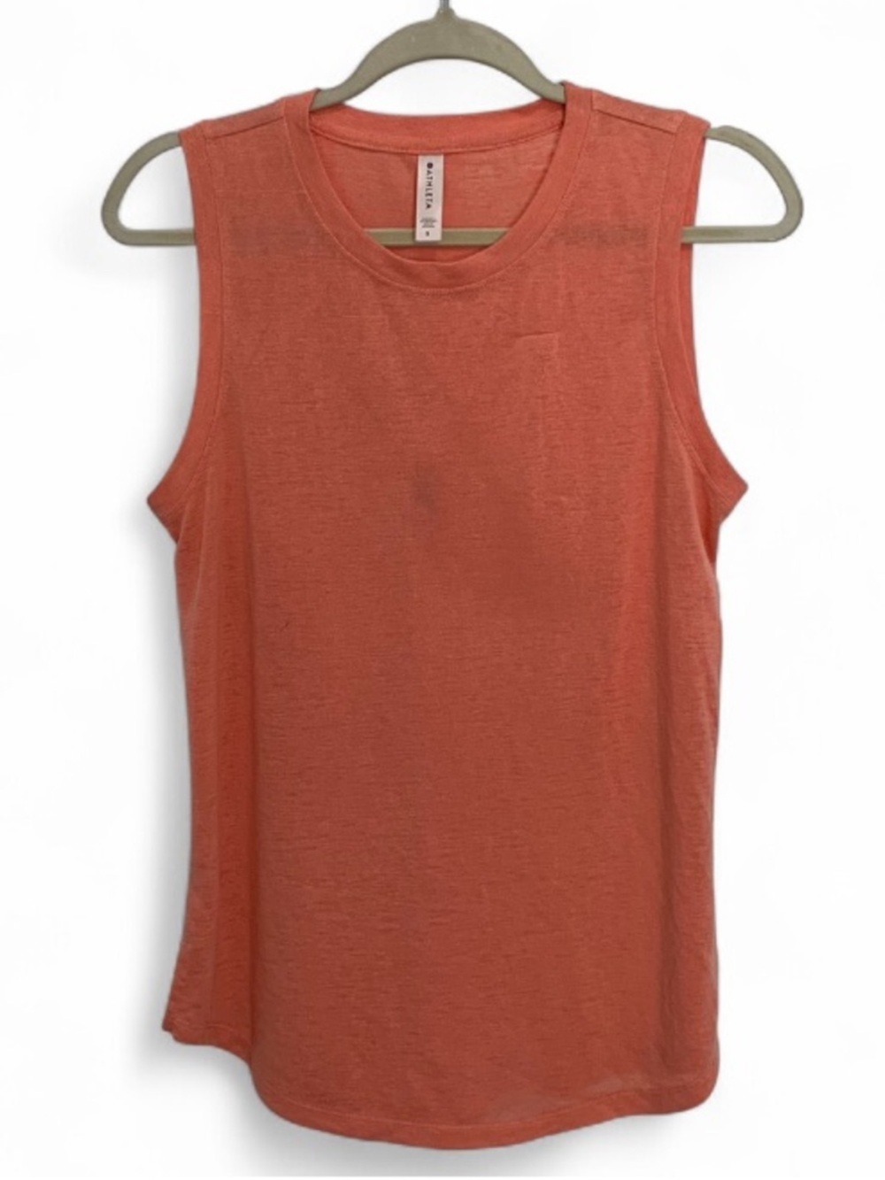 Athleta Breezy Orange Sleeveless Crewneck Tank Top